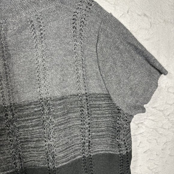 CJ Banks Shawl Collar Vest Wrap  Cardigan Plus Size 2X Gray - Picture 10 of 13